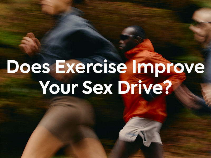 Image of run club as blog cover image with text "Does Exercise Improve Your Sex Drive?"