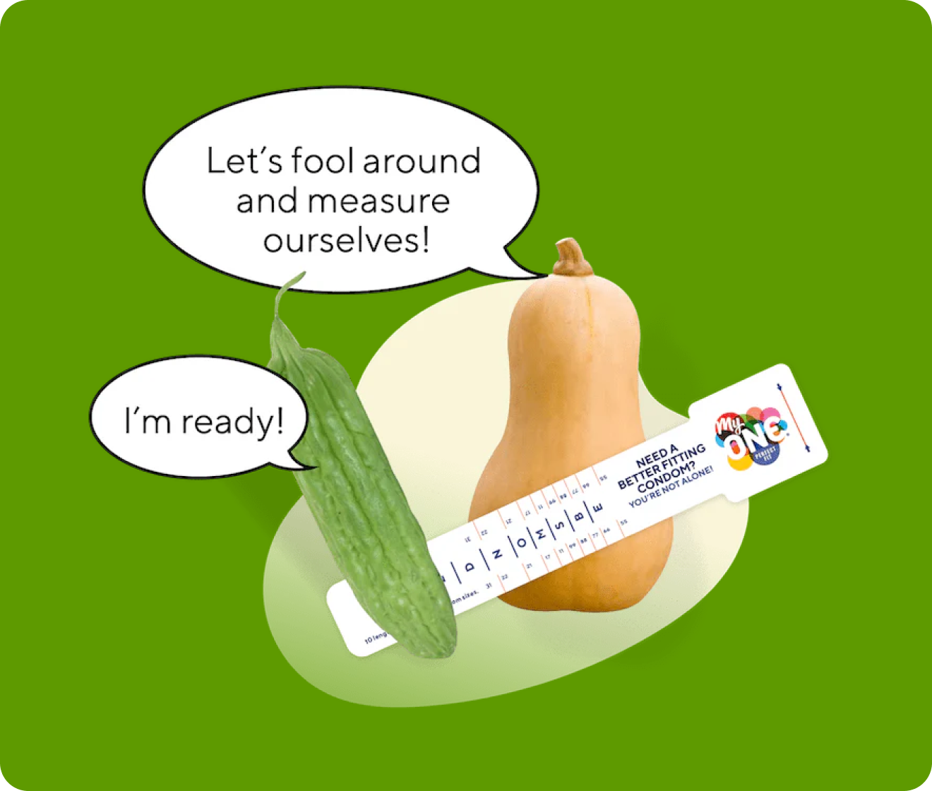 let's fool around and measure ourselves! i'm ready cartoon with pepper and squash