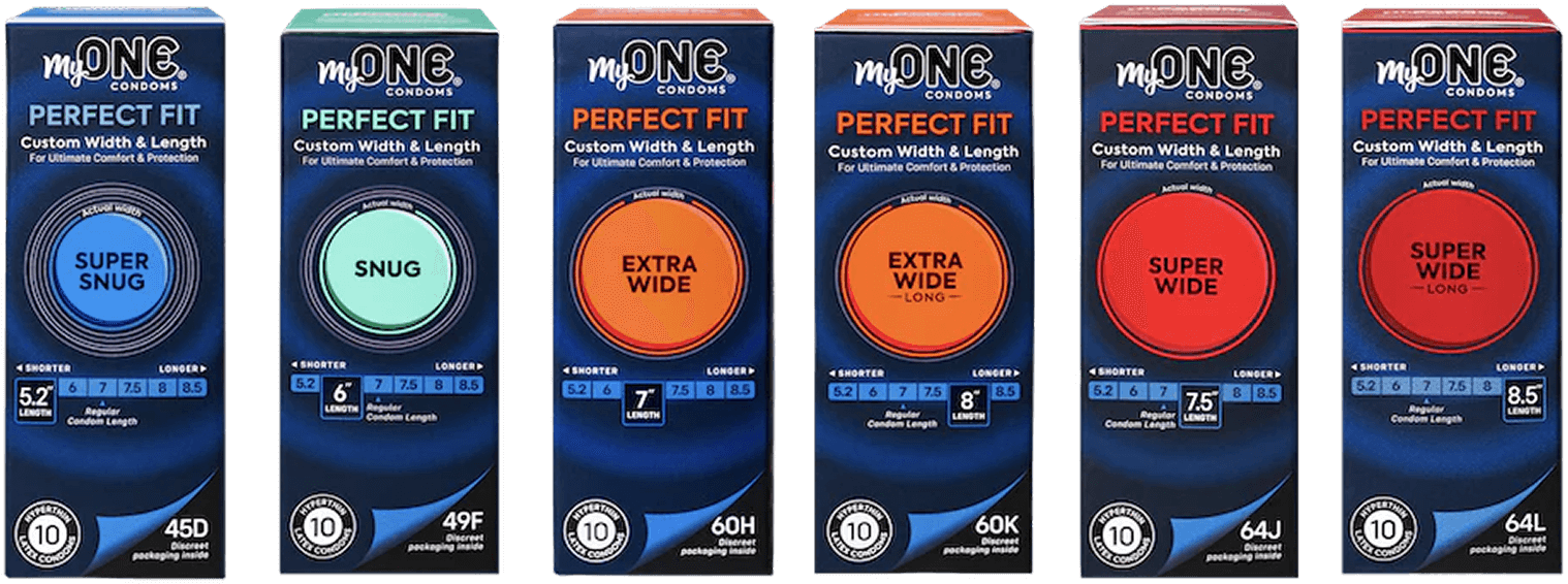myOne perfect fit condoms boxes