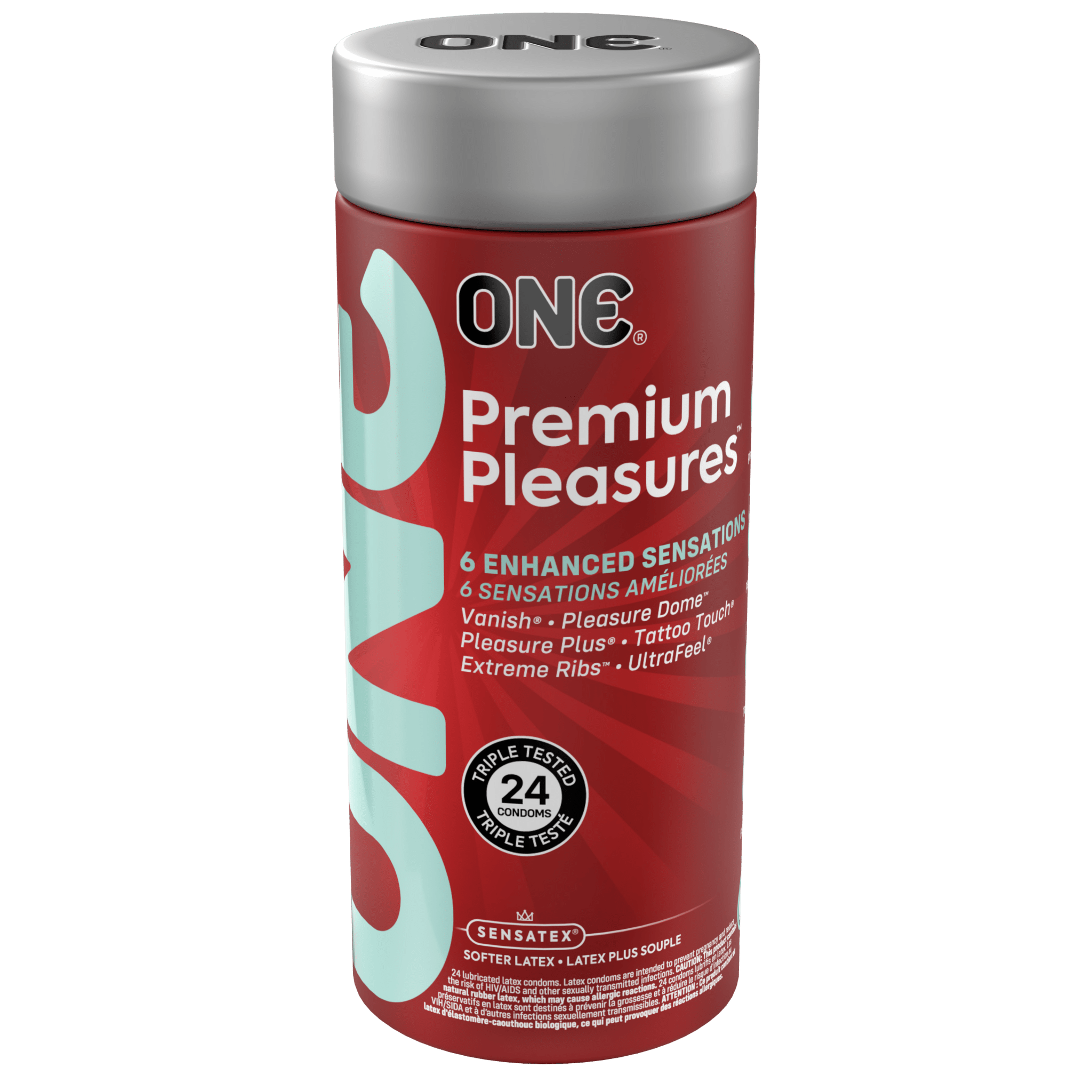One Condoms Premium Pleasures | Latex Condom Assortment 24 Pack One Condoms Premium Pleasures | Latex Condom Assortment 24 Pack