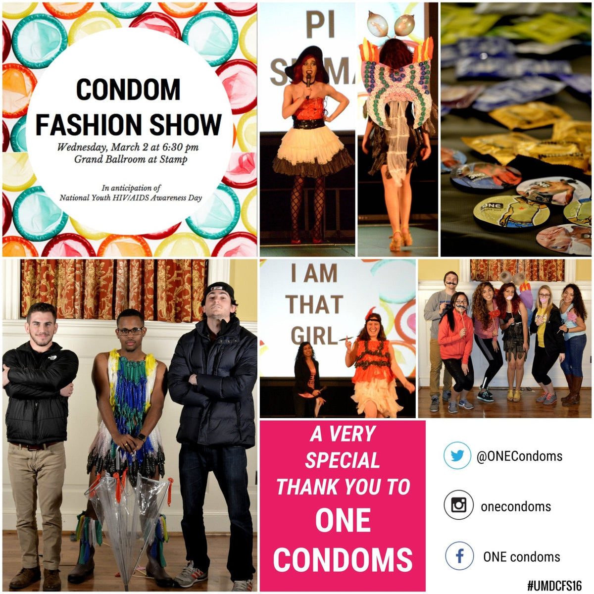 The University of Maryland, College Park Hosts 2016 Condom Fashion Show - ONE®