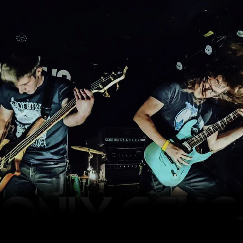 Image of Only Echos - a ONE On Stage band. Two people playing guitar. 