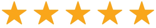 Five yellow stars on a white background