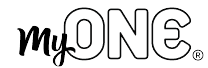 myONE logo in black and white
